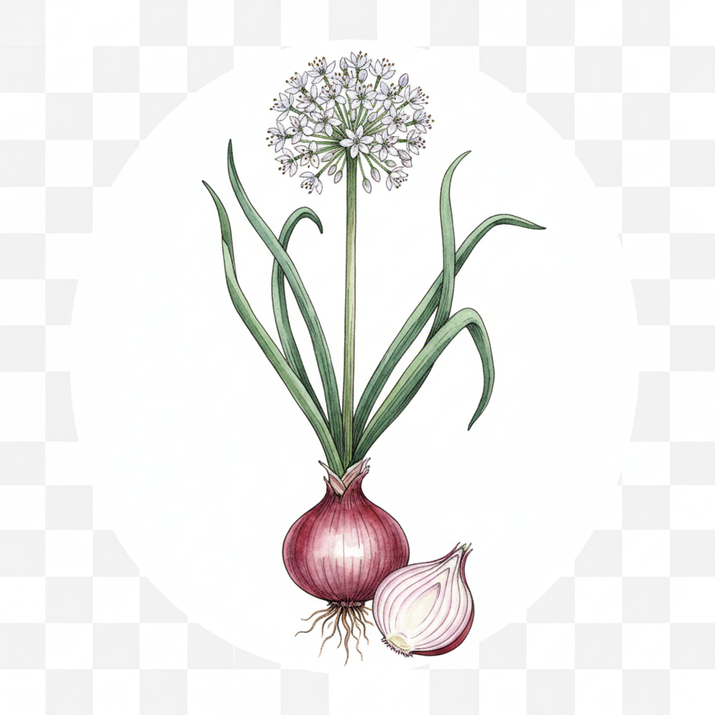 Allium cepa (red onion)