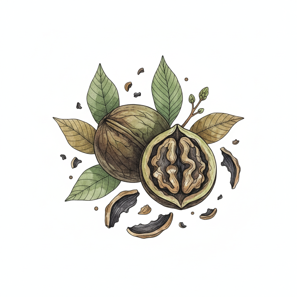 Black Walnut Hull (Juglans nigra)
